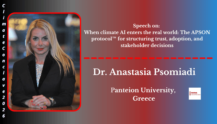 Dr. Anastasia Psomiadi | Speaker | Climate Conclave 2026 Dr. Anastasia Psomiadi | Speaker | Climate Conclave 2026