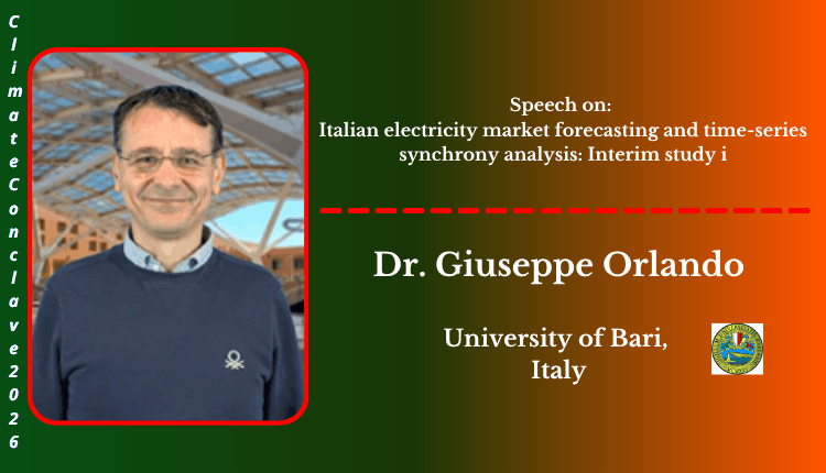 Dr. Giuseppe Orlando | Speaker | Climate Conclave 2026 Dr. Giuseppe Orlando | Speaker | Climate Conclave 2026