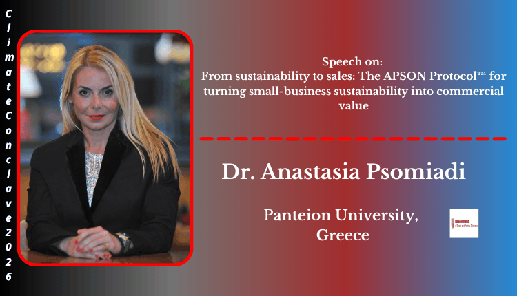 Dr. Anastasia Psomiadi | Speaker | Climate Conclave 2026 Dr. Anastasia Psomiadi | Speaker | Climate Conclave 2026